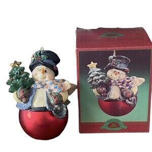 Vintage " Wonderland Snowman Ornament Collection" by Christmas Fantasy LTD 1996